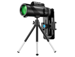Telescopio monocular de alta definición 50x60 adaptador y trípode para adultos y teléfonos inteligentes telescopio monocular de visión nocturna para caza observación de IKIKSO