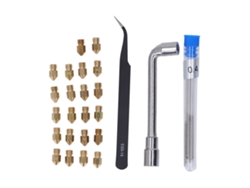 Kit de Bicos de Impressora 3d Mk8 Latão para Creality Ender 0.2 1.0mm | S/MARCA