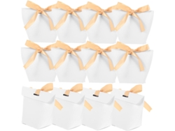20 sencillas bolsas blancas para fiestas de cumpleaños, perfectas para sorpresas y regalos de fiesta.