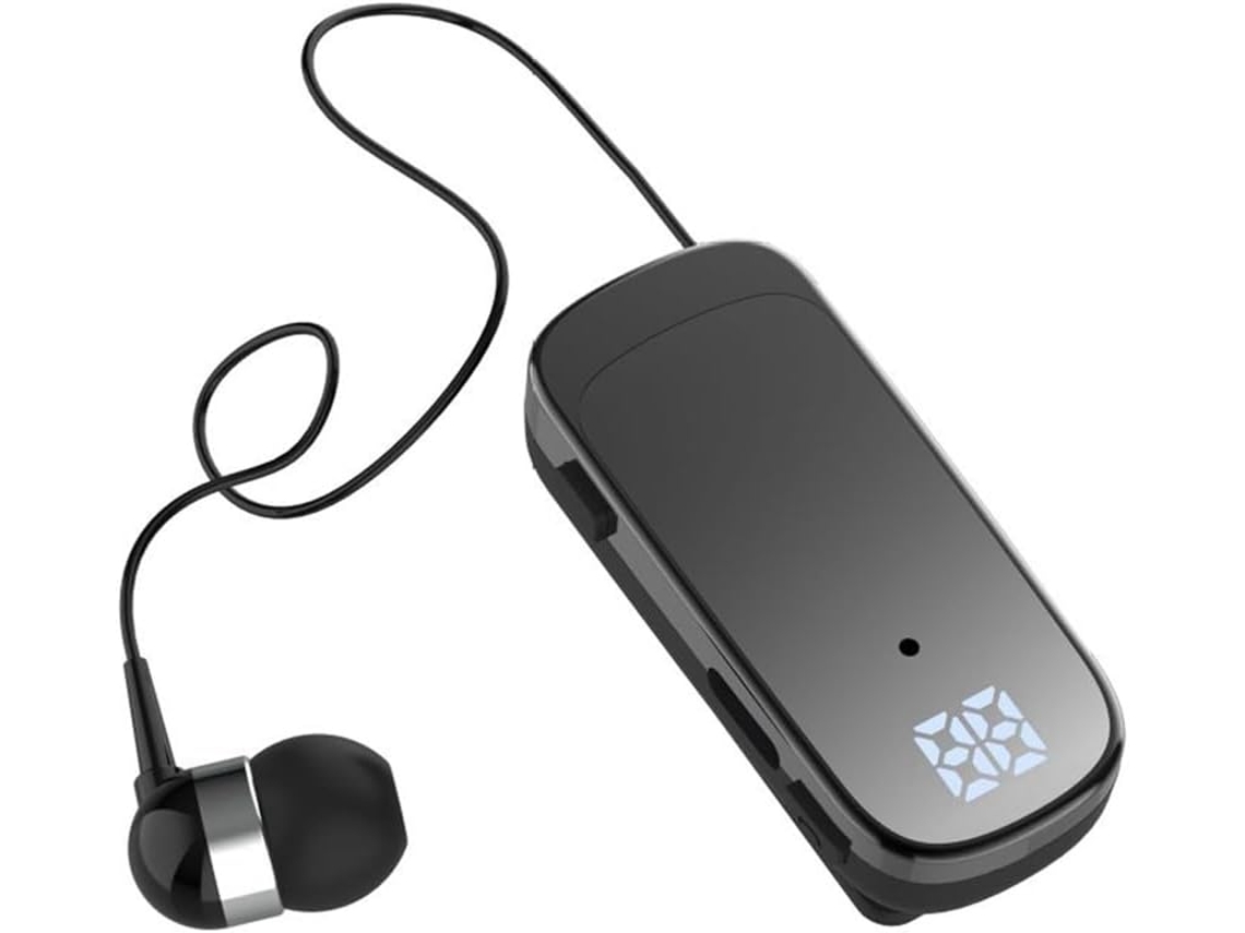 Auriculares Intrauditivos Bluetooth Con Cable Retráctiles Y Clip Para Corbata K65