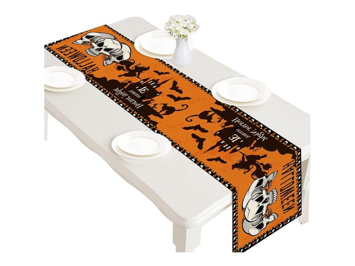 Camino De Mesa Decorativo De Halloween Para Fiestas De Halloween, Mide 13 X 72 Pulgadas.