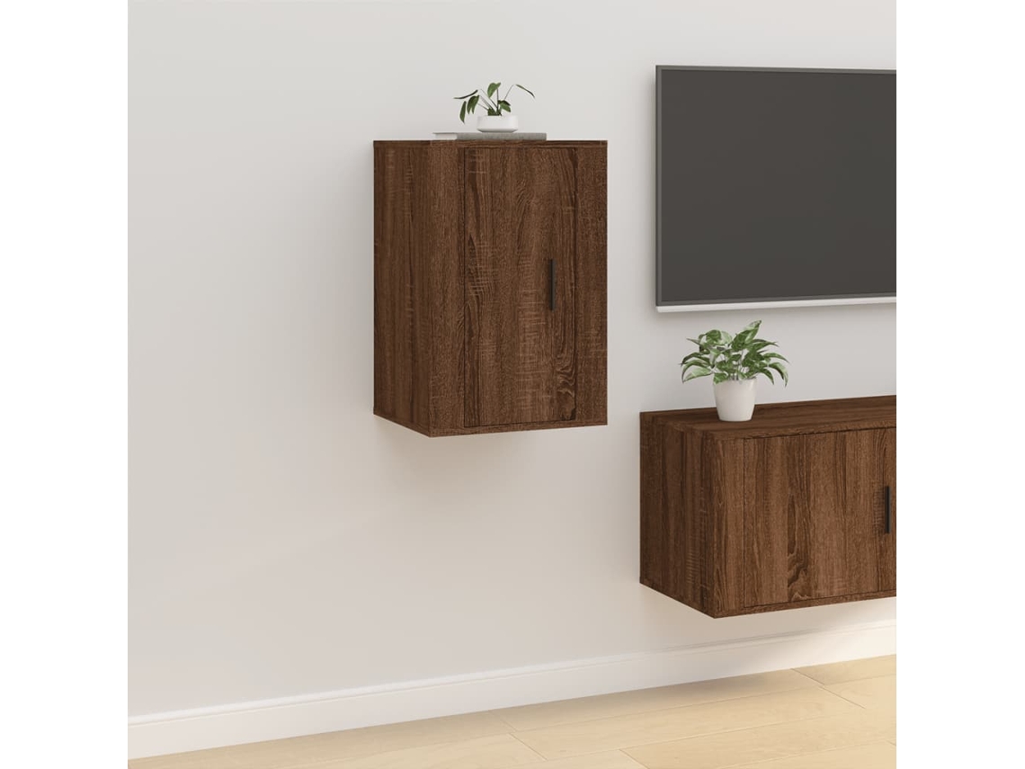 Estantería/Mueble de TV de Pared 40X34,5X60 Cm Roble Marrón