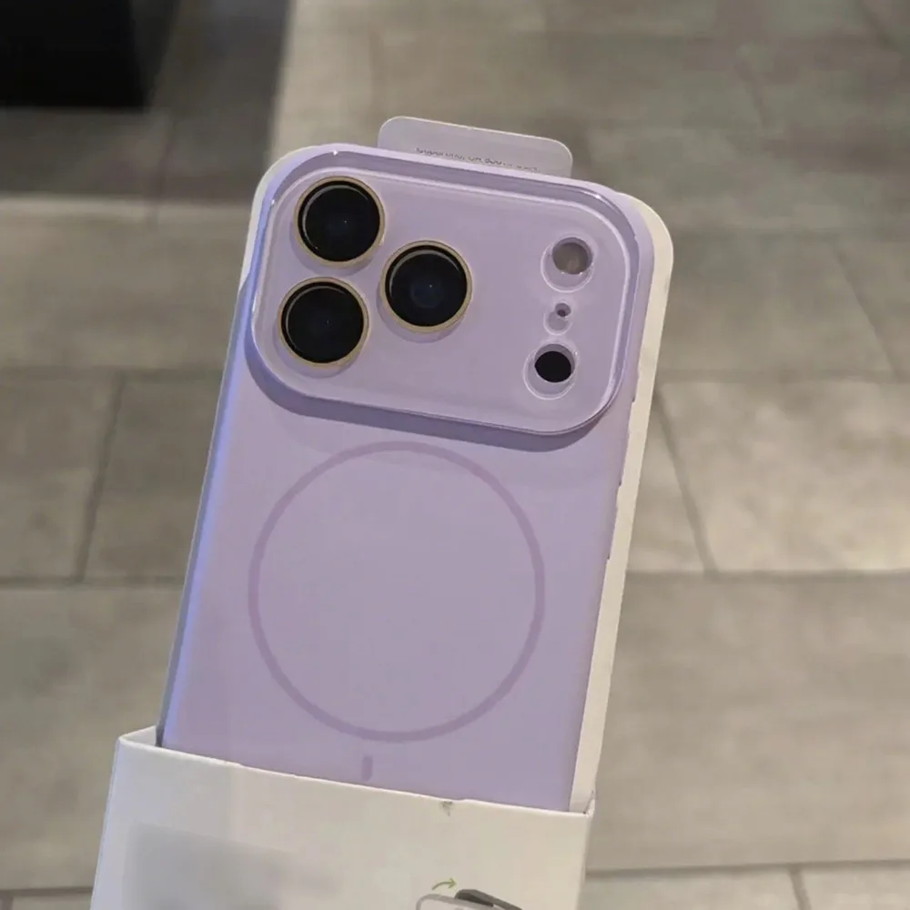 (iphone 17 Pro Morado) Funda Magnética De Silicona Líquida Para Iphone Con Función Magsafe.