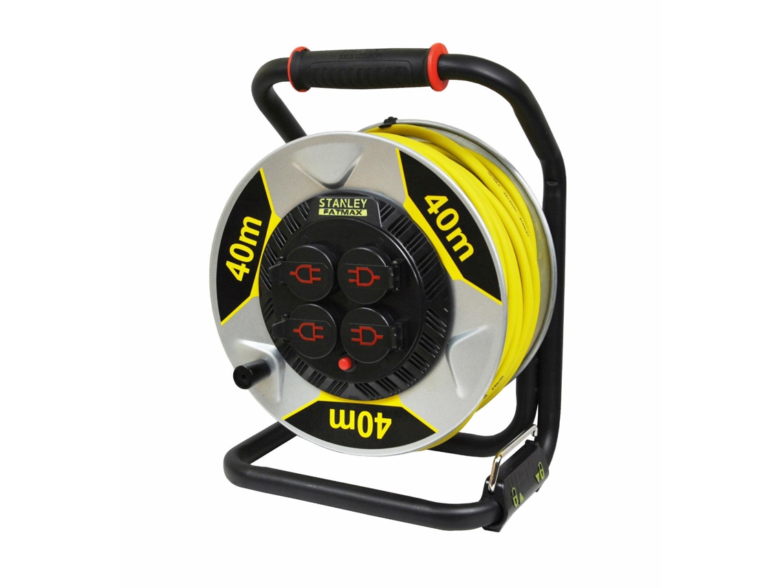 Carrete de cable alargador de 40 m, 3 x 1,5 mm, 16 A, IP44, Stanley