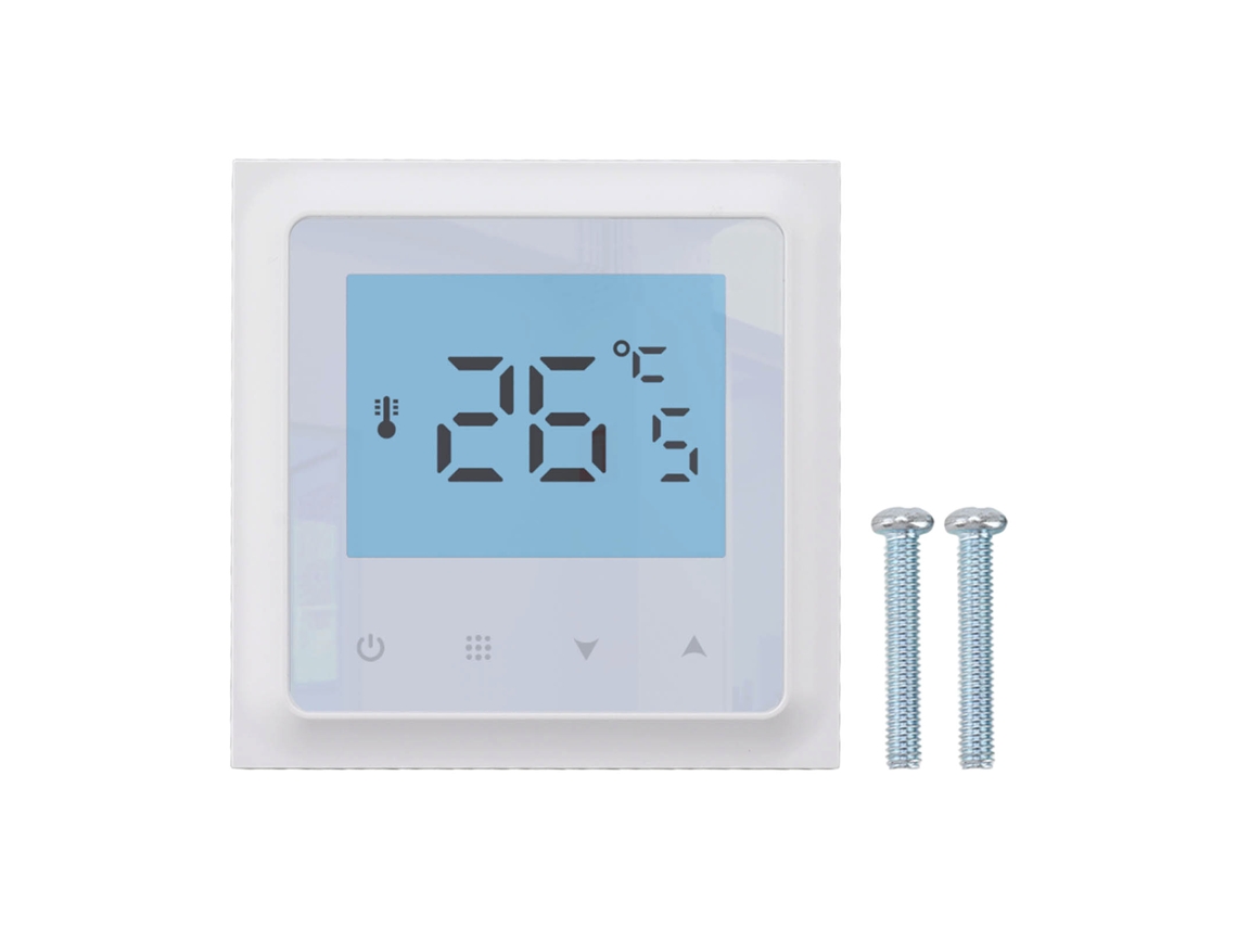 Termostato digital programable Primerox para calefacción por suelo radiante, control preciso, 90-240V, para chimeneas murales.