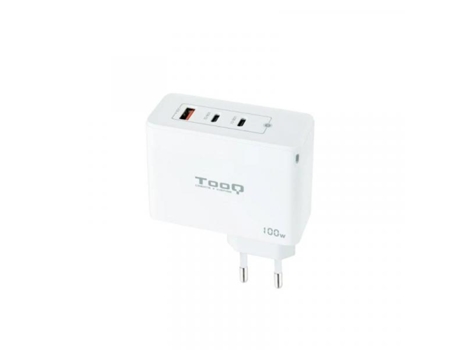 Tooq Cargador pared GAN 2xUSB-C 1xUSB-A 100W