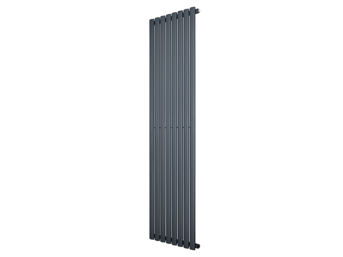 Radiador ovalado de una sola columna 1800x480 mm - Gris antracita | Acero al carbono, 1,5 mm, 1267 W | Diseño elegante | Alta