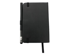 Cuaderno Portátil De Poliuretano Negro, 14,5 X 21 X 1 Cm, Práctico Para La Escuela, Reuniones Y Planificación.