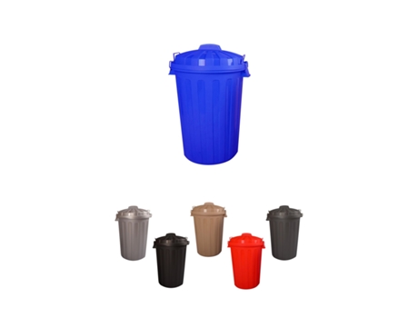 Cubo Basura Diseño Moderno de plástico Com Tapadera | Cubo resistente almacenaje e reciclar Azul 31 litros