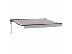 Toldo eléctrico retráctil, gris claro, 2,5 x 2 m, VIDAXL