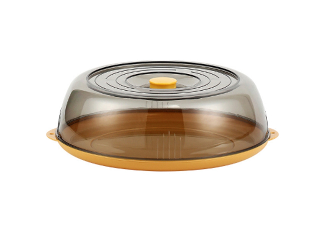 Tapa Transparente De Pet Con Aislamiento Térmico, A Prueba De Polvo, Amarilla, Para Almacenar Alimentos.