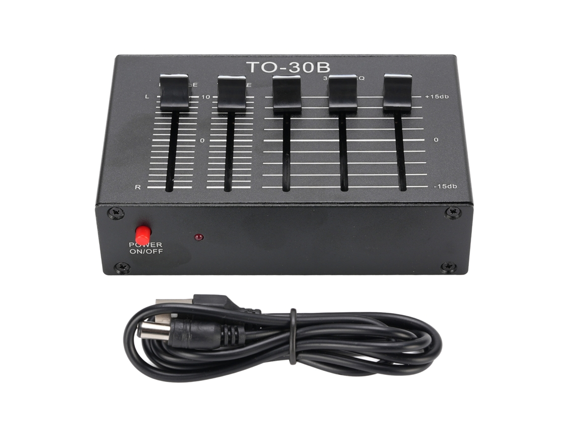 Preamplificador De 3 Bandas Y 2 Canales Con Ecualizador Y Control De Volumen Para Tocadiscos.