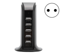 Estación De Carga (carga Con 5 Puertos Usb Y Monitoreo Wifi Hd 1080p)