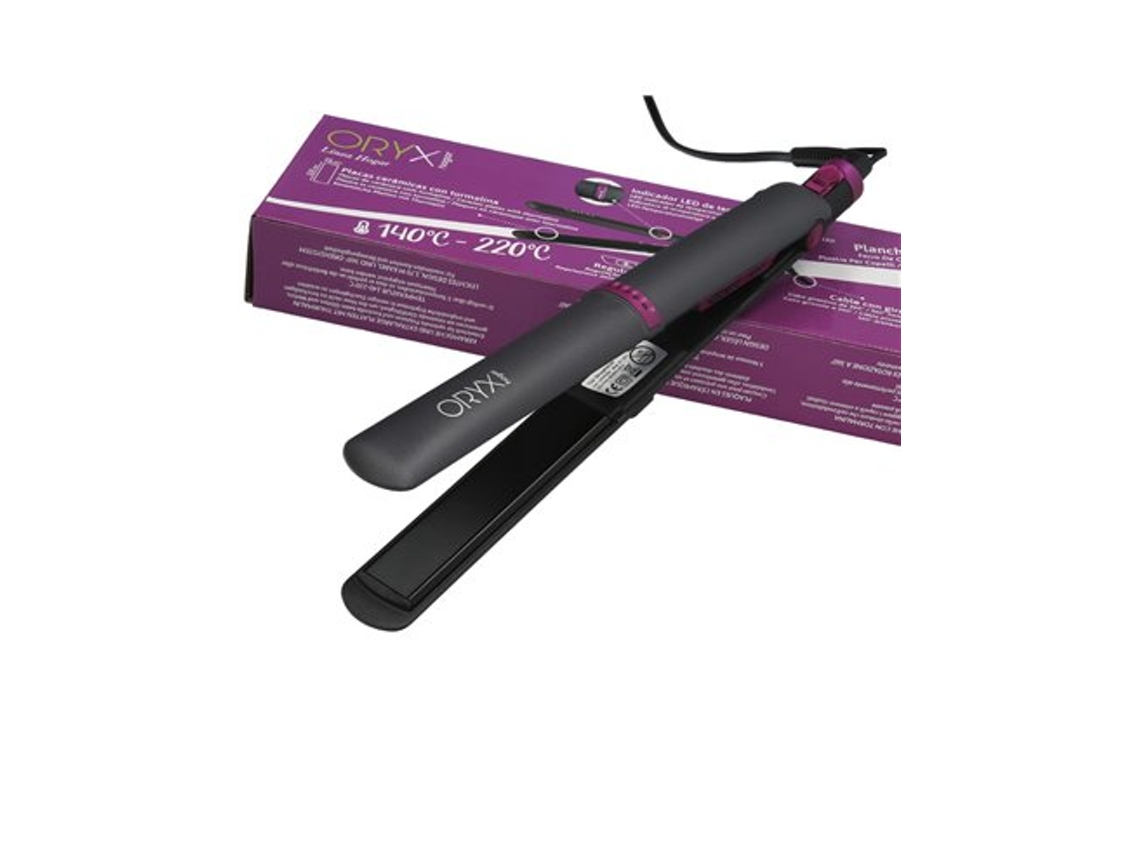 Plancha De Pelo Con Temperatura Regulable Con Sistema De Bloqueo E Indicador De Temperatura Oryx (230v)