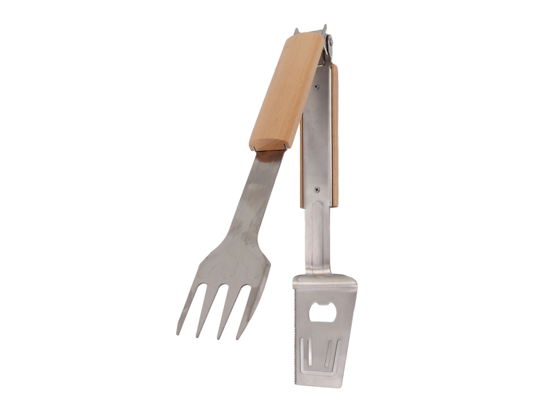 Pinzas para barbacoa de acero inoxidable duraderas con mango largo