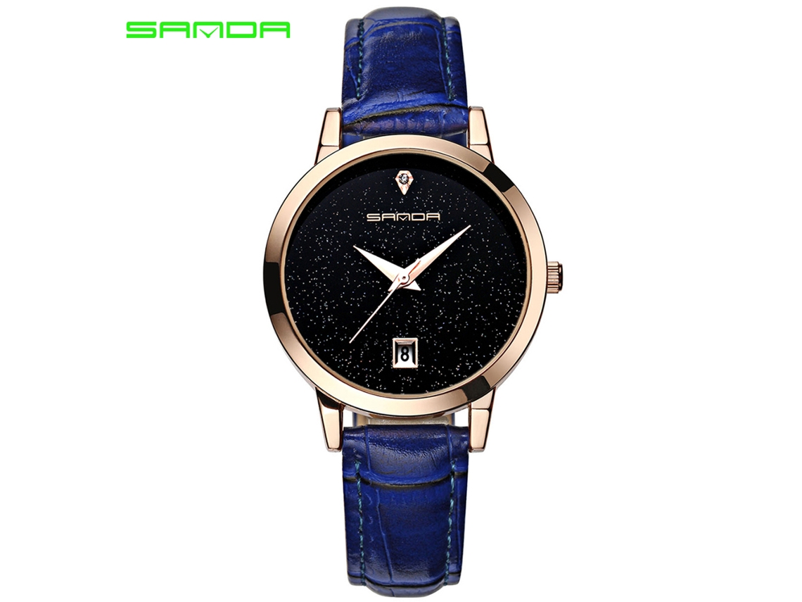 Reloj De Pulsera De Moda Para Mujer Con Correa De Aleación Y Esfera Redonda Verde.