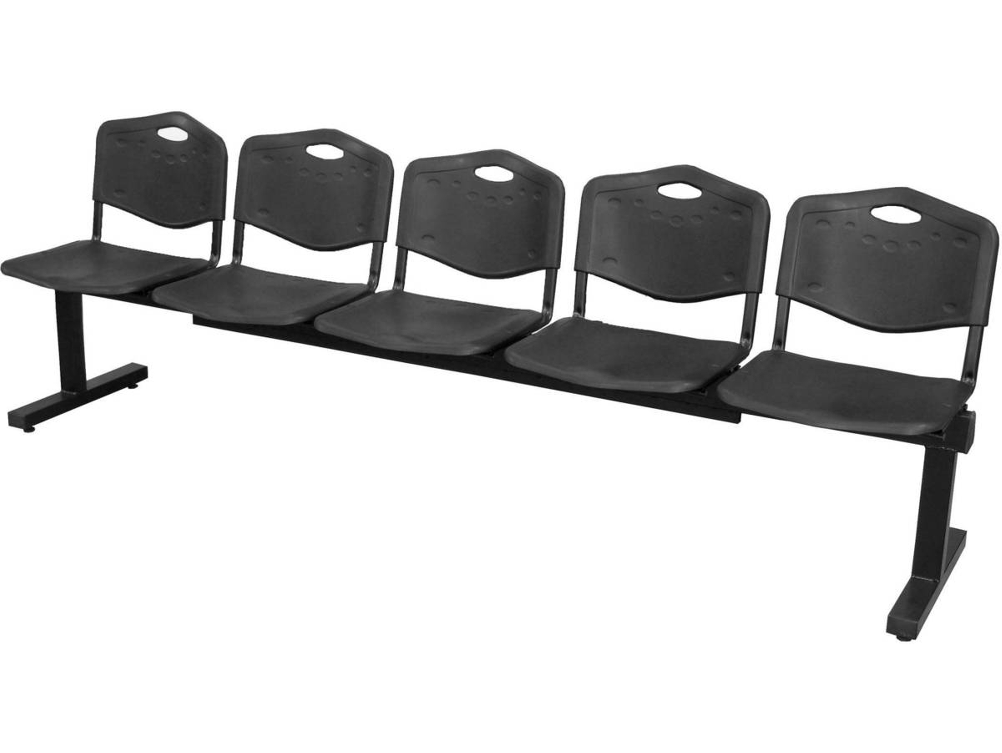 Sillas para Recepción PIQUERAS Y CRESPO Albatana Negro Azul (5 plazas - PVC)