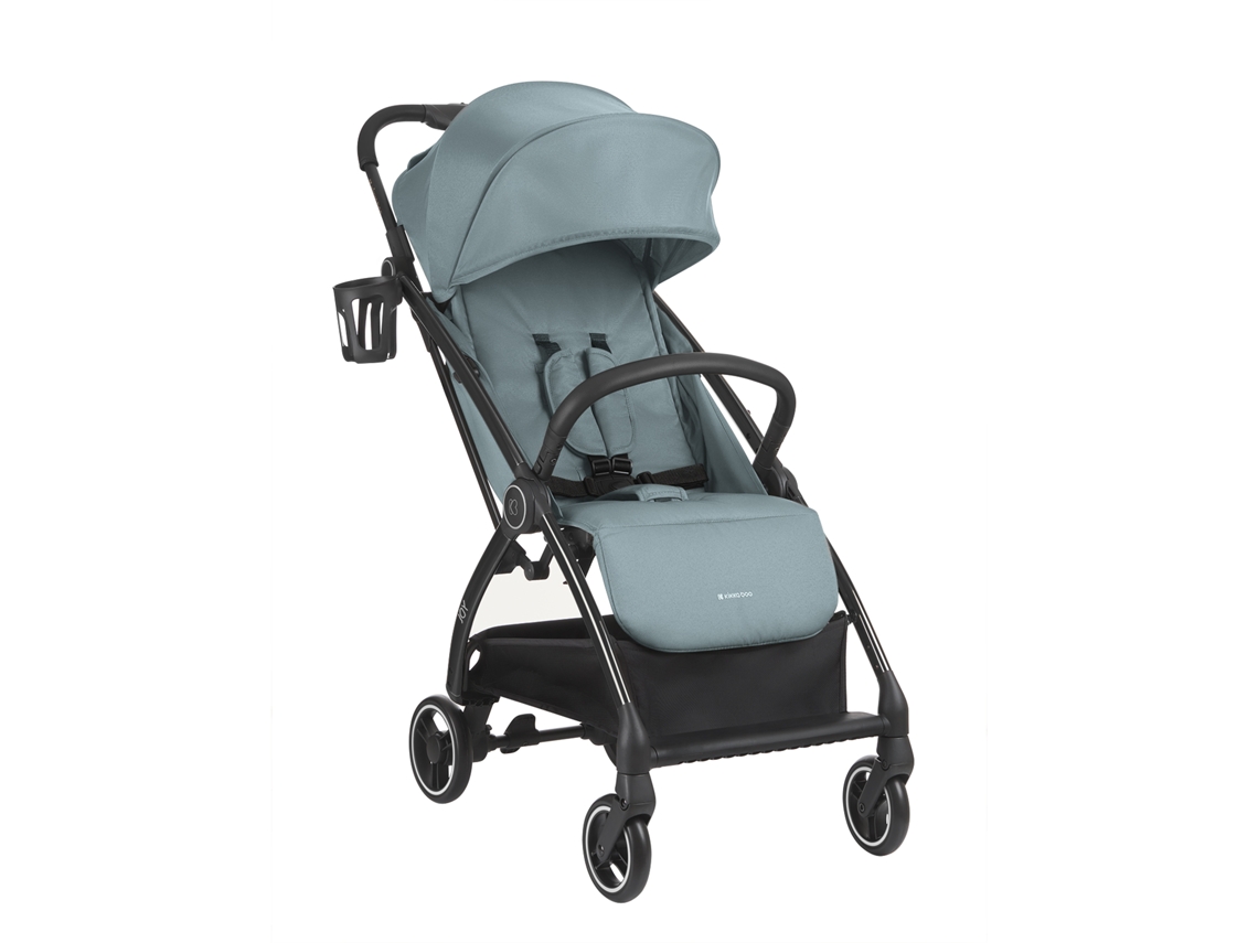 Cochecito autoplegable Joy, menta/azul Kikkaboo
