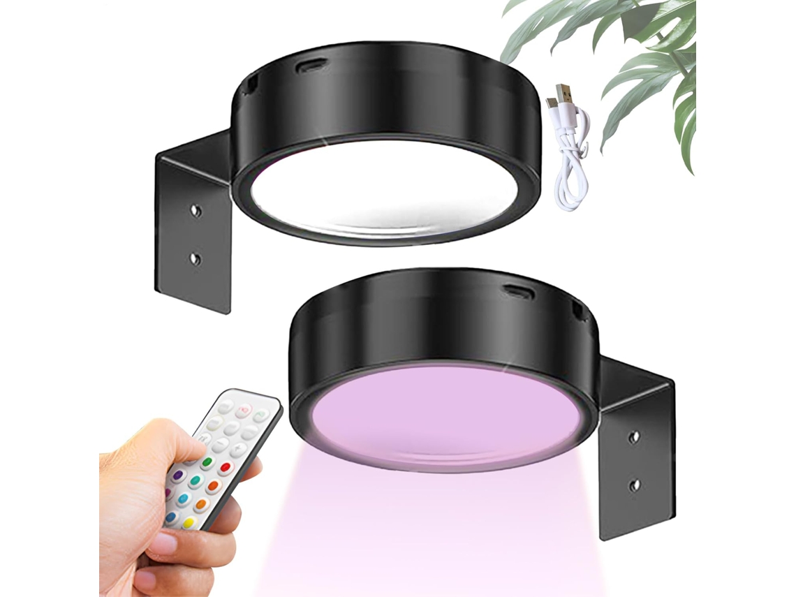 Iluminación para cuadros | Juego de 2 luces de pared USB recargables Magn Gokoco