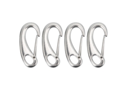 Ganchos De Cuerda De Resorte De Acero Inoxidable De Alta Resistencia De 70 Mm Para Banderas De Barcos Y Camping