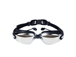 Gafas de natación antivaho de silicona para adultos con tapones para los oídos y pinza nasal