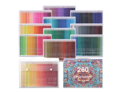 Lápices de colores premium a base de aceite, ideales para adultos, colores vibrantes (260 colores)