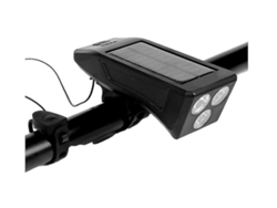 Luces de bicicleta recargables por USB con bocina IPX8 para MTB, color negro Yizhood