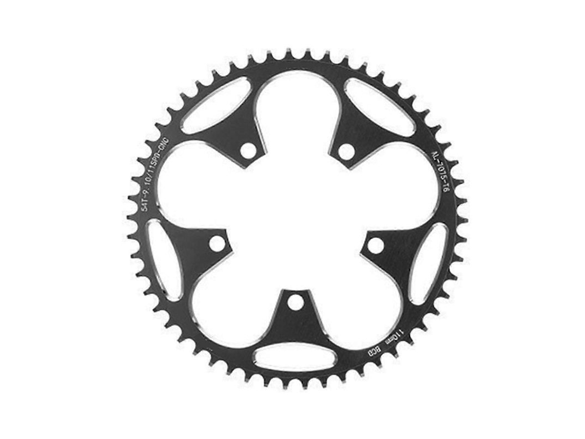 Juego De Engranajes Para Bicicleta De Montaña De 5 Tornillos, 110bcd/130bcd, Montaje Directo, 54t, Color Negro.