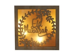 Bj-lâmpada Noturna Ramadã Mubarak Artesanato De Madeira 3d Com Luzes Led Lua Estrela Decoração Eid