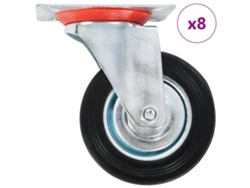 vidaXL Ruedas giratorias 8 unidades 100 mm