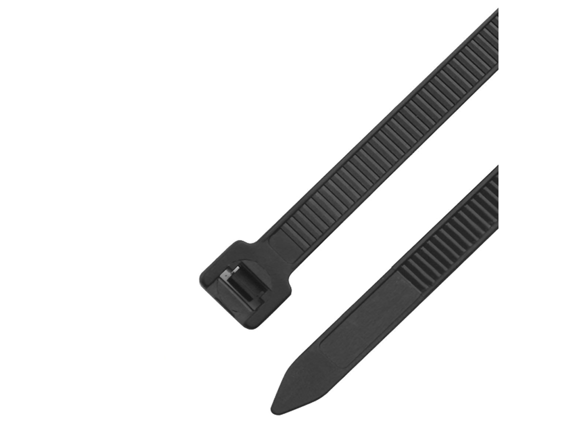 2026 Store-100 Piezas Abrazaderas De Cable De Nailon Resistentes Auto-bloqueantes 5x300mm Para Tuberías Negro