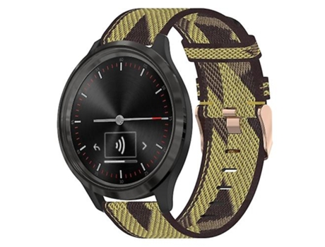Correa para reloj Garmin Vivomove 3 de nailon amarillo de 20 mm VENISYMLIS