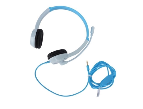 HURRISE Auriculares para niños DT326 Auriculares para niños 85Db Volumen 3 Cable Jack de 5 mm sobre Cinta de Video Azul Polvoriento