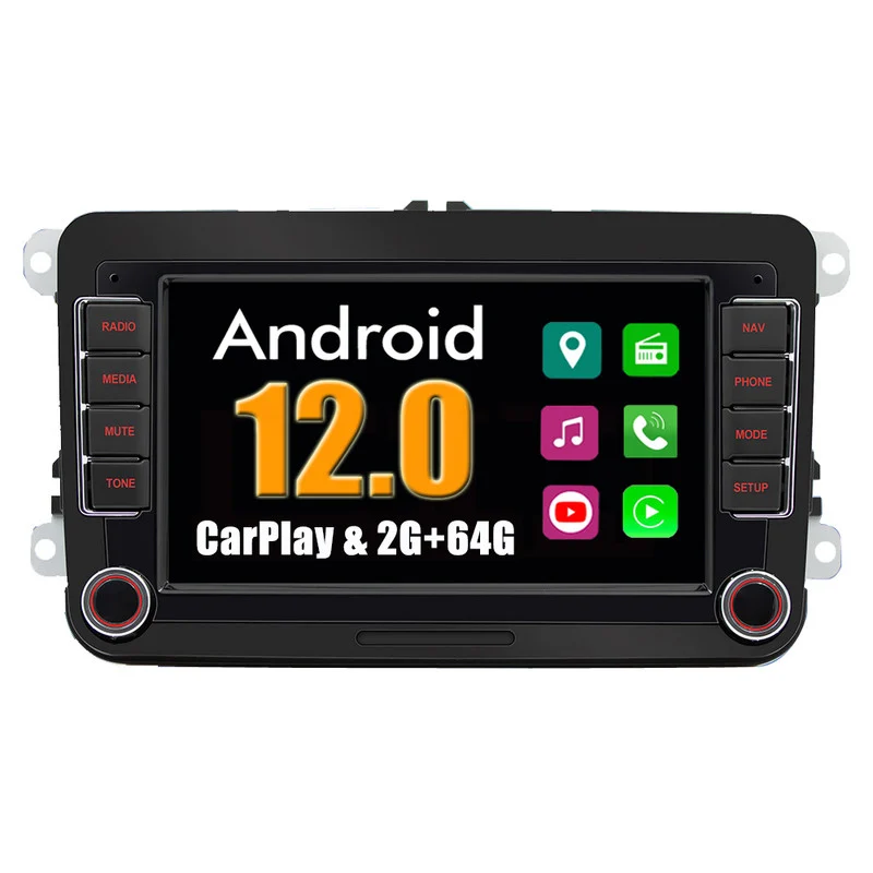 Radio multimedia Szsmart Carplay para Volkswagen Golf Plus 2003-2013, Android, Bluetooth, GPS