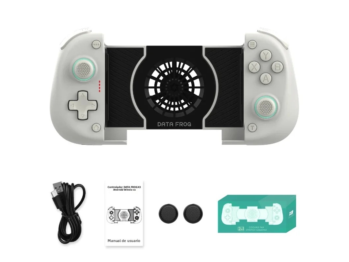Gamepad inalámbrico para juegos Android, compatible con teléfonos Samsung Galaxy. Mdug (blanco)