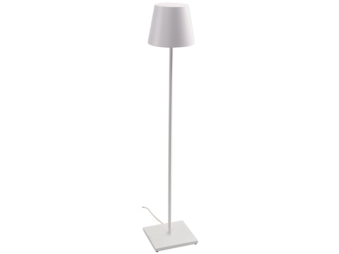 Candeeiro De Pé Poldina Branco Candeeiro De Pé Com Ficha 230v 28x150cm - Design Moderno Em Alumínio