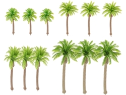 12 Piezas De Mini Palmeras Artificiales En Miniatura Para Decoración De Paisajes Ferroviarios