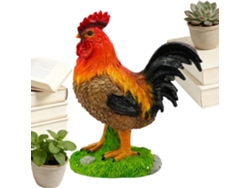 Decoración Genérica De Jardín Con Gallo Escultura Decorativa Pintada A Mano: Arte Animal Con Forma De Gallo Para Uso