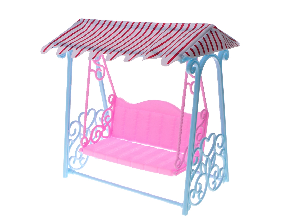 Ats-swing Miniatura Con Techo Y Silla 1/6 Escala Accesorio Para Casa De Muñecas Mueble Miniatura Juguete Para Niñas