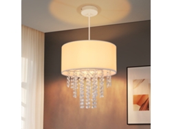 Zmh Lámpara Colgante De Comedor E27 Moderna Lámpara Colgante De Tela De Cristal Para Sala De Estar Y Pasillo