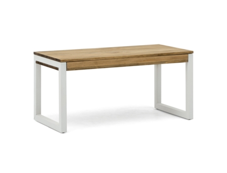 Mesa de Centro BOX FURNITURE iCub (Blanco - Madera y Acero - 100 x 50 x 52 cm)