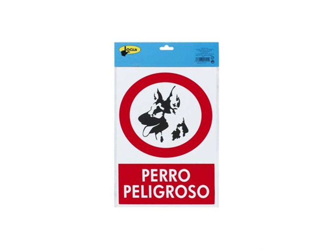 Señal de PVC 20x30 Perro Peligroso, Logui