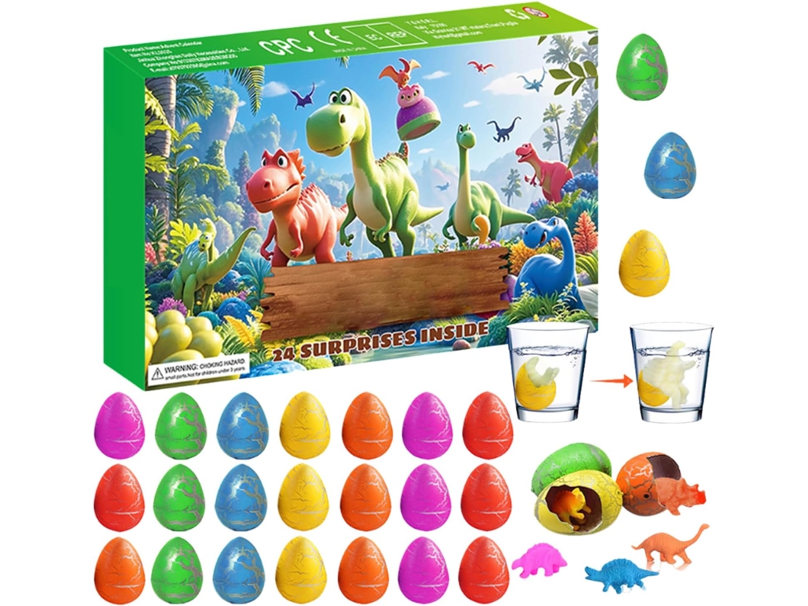 24 días de huevos con forma de dinosaurio, una sorpresa para los más pequeños, Calendario de Adviento