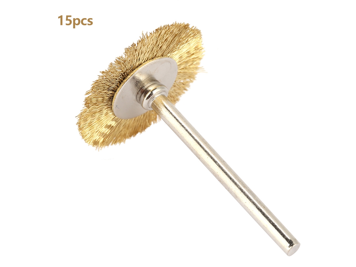 15 Mini Cepillos De Alambre De Cobre Para Pulir Con Herramientas Rotativas (3*25 Mm)