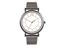 Reloj De Moda Para Parejas Con Correa De Malla Dial Redondo Cuarzo Unisex