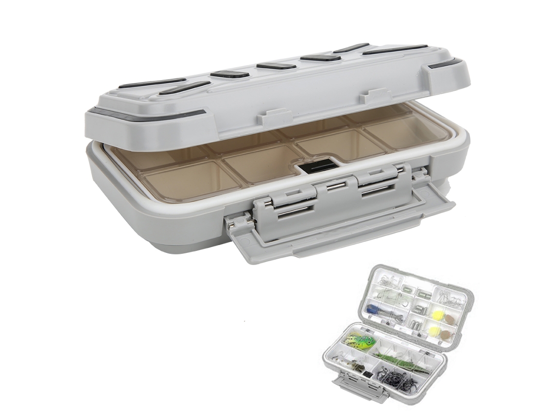 2026rebe-caja De Herramientas De Pesca Impermeable Abs, Organizador Portátil Para Anzuelos Y Cebos, Contenedor Gris