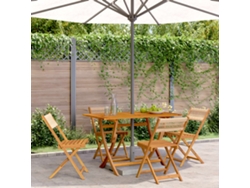Sillas de jardín plegables DKD Home Decor de 4 piezas en madera maciza de acacia beige
