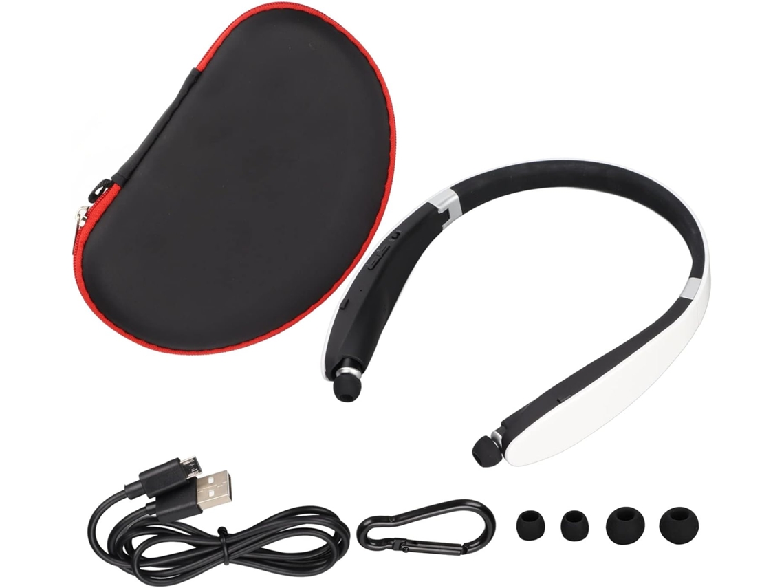 Auriculares Estéreo Bluetooth Con Banda Para El Cuello, Cancelación De Ruido, Plegables, Con Micrófono, Ideales Para Deportes Y Correr.
