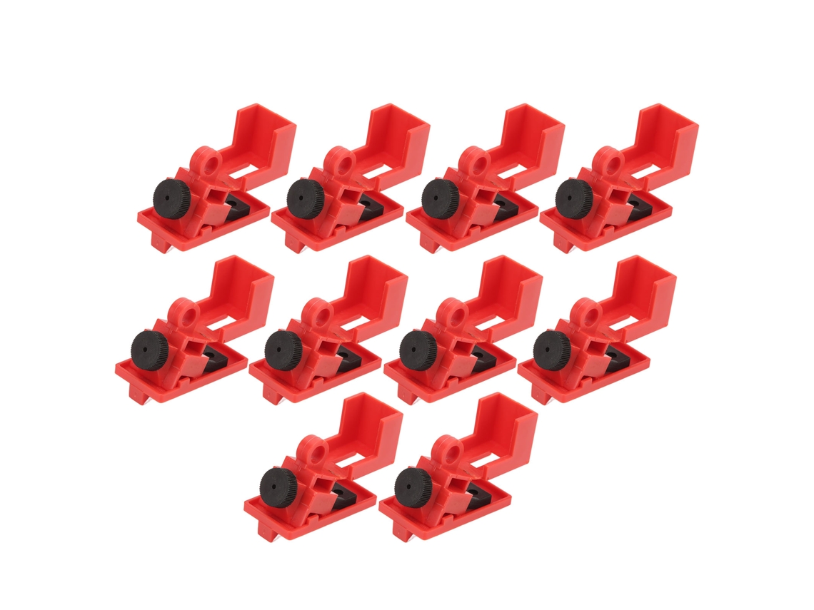 Dispositivo de bloqueo de disyuntor de plástico de ingeniería (10 piezas) para manijas de hasta 16,5 mm (Jeiibrzui)
