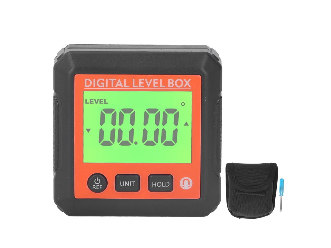 Nivel Digital Magnético De Alta Precisión, Inclinómetro, Medidor De Ángulo Para Carpintería Y Construcción, Color Naranja.